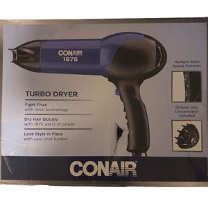 Conair 1875 Turbo Dryer - Blue and Black NIB